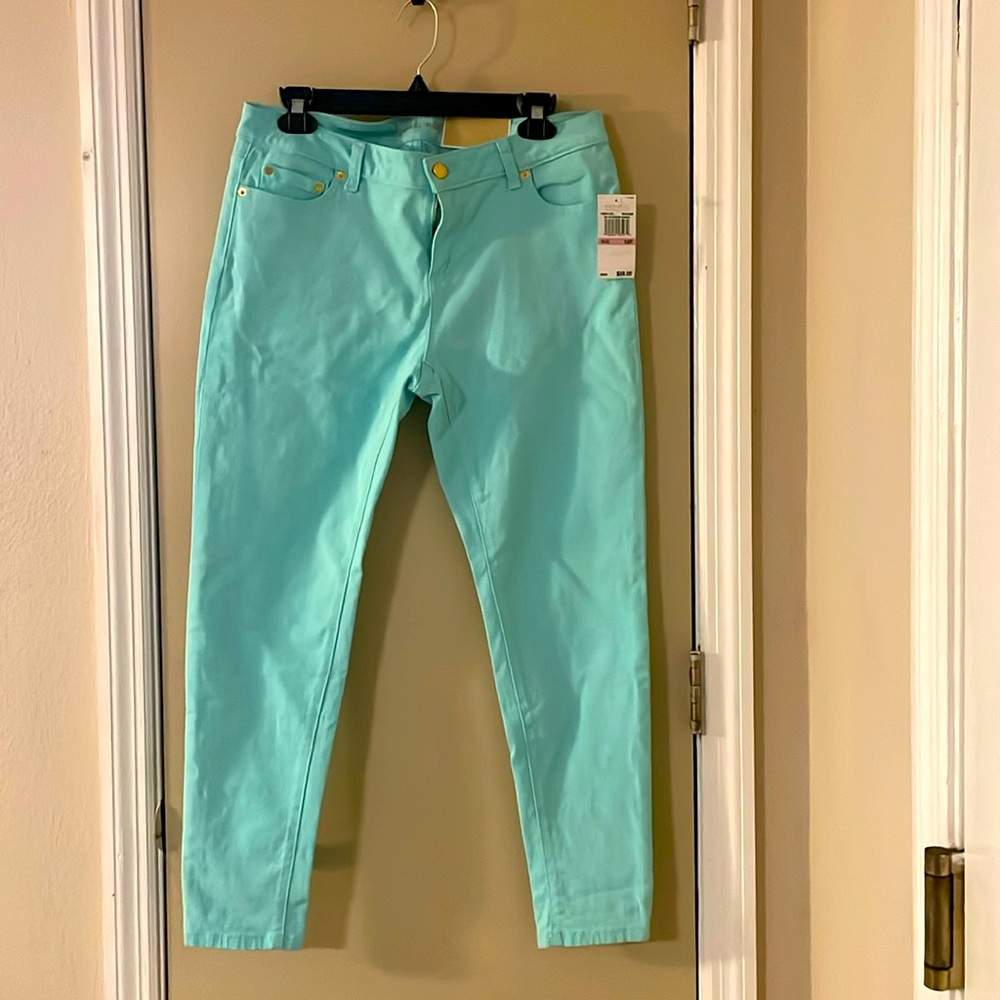 MICHAEL MICHAEL KORS NWT jeans - size 10p- light teal